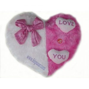 Плюшено сърце с панделка, средно