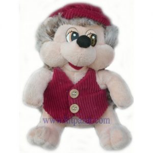 Детска плюшена играчка Таралеж с червена шапка