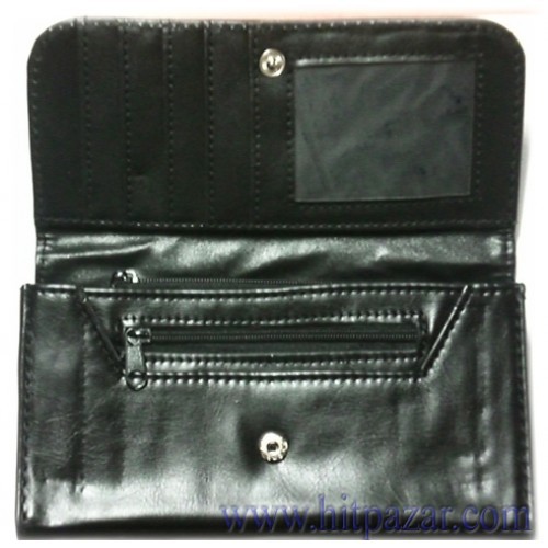 Дамско портмоне с гладка кожа