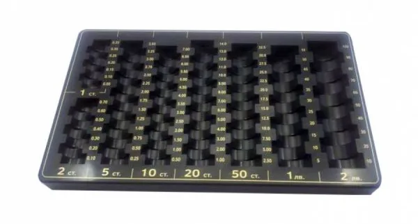 Монетник разграфен, поставка за монети