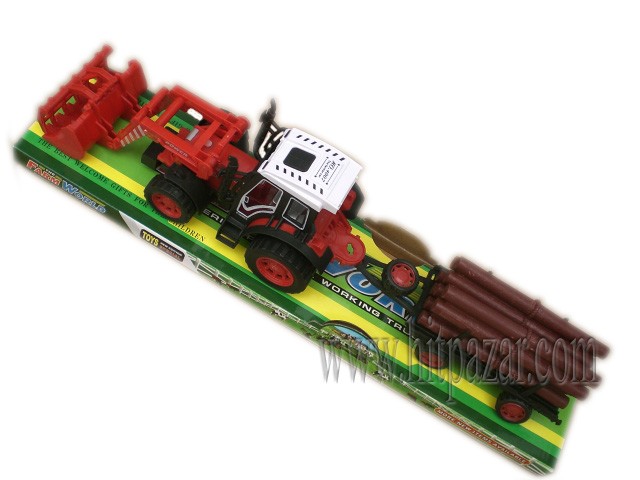 Детска играчка комплект Трактор с ремарке