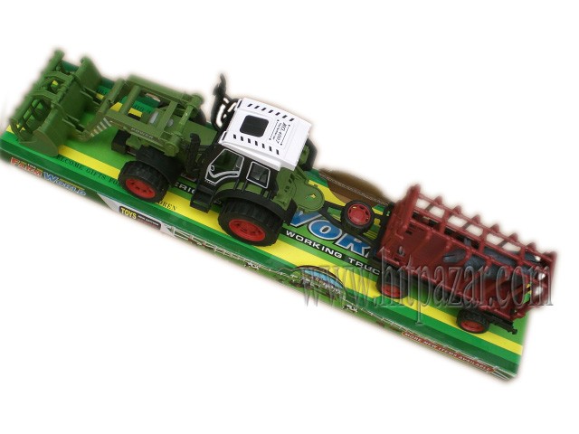 Детска играчка комплект Трактор с ремарке