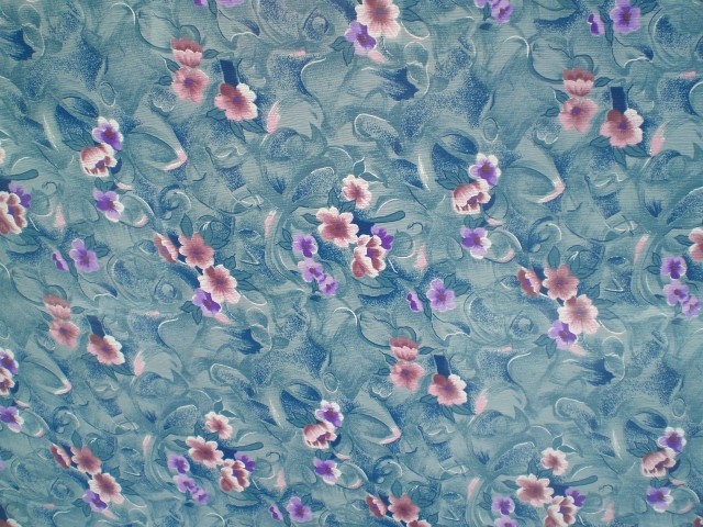 Плат Шифон, с флорален десен 115 см.