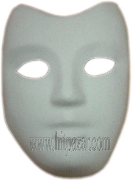 Карнавална маска за лице - бяла