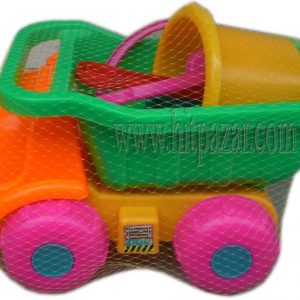 Комплект за пясък Камион с лопатка и кофичка за пясък и вода