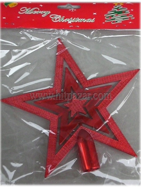 Връх за Коледна и новогодишна елха Червен