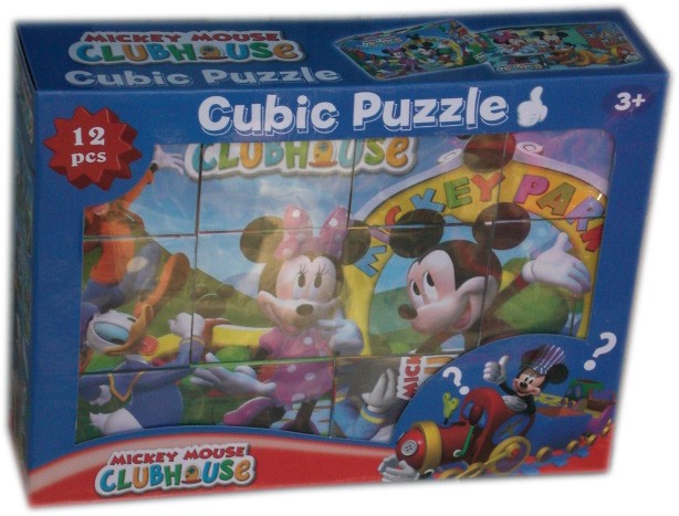 Занимателни кубчета - пъзел с картинки Мики Маус