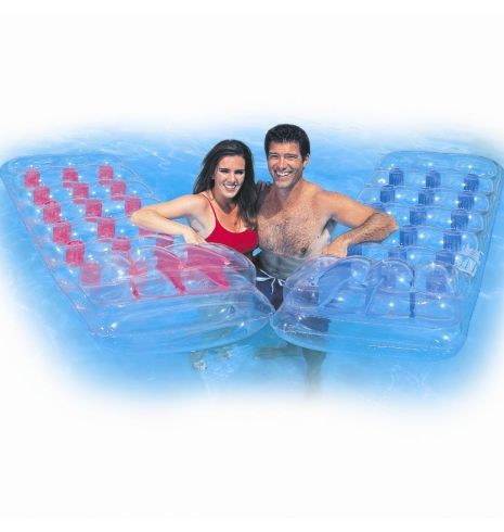 Bestway Бестуей Надуваем дюшек с едноцветни дюзи - прозрачен 43015