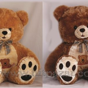 Плюшено мече с бродерия, два цвята