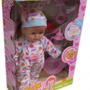 Кукла бебе Baby Angel с шарени дрешки