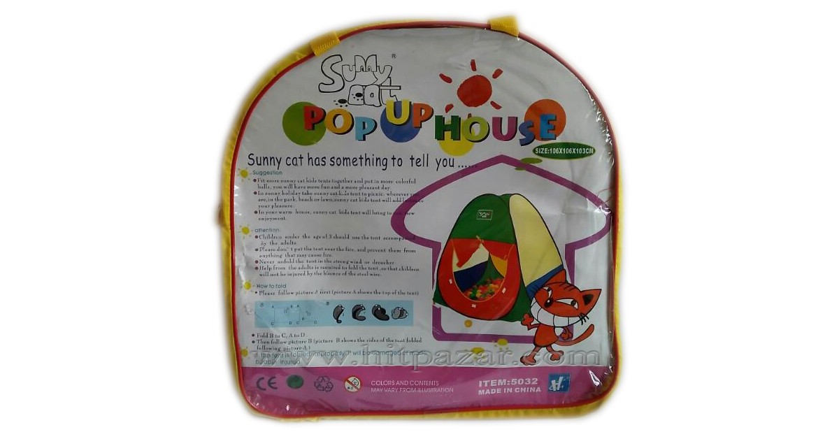 Детска палатка Sunny Cat – Голям размер и пъстри цветове