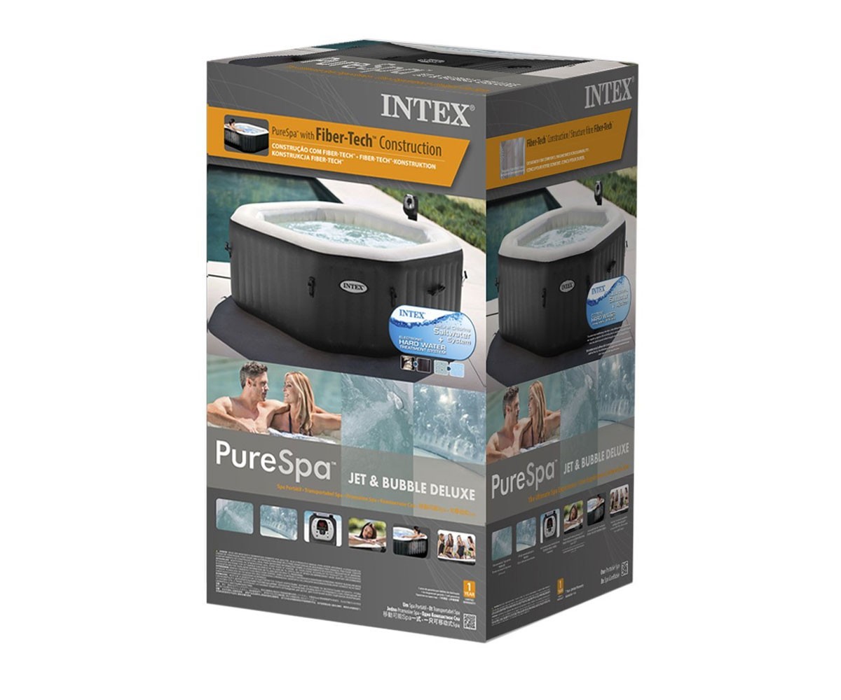 Надуваемo джакузи с водни и въздушни струи INTEX PureSpa Delux 218 х 168 х 71 см