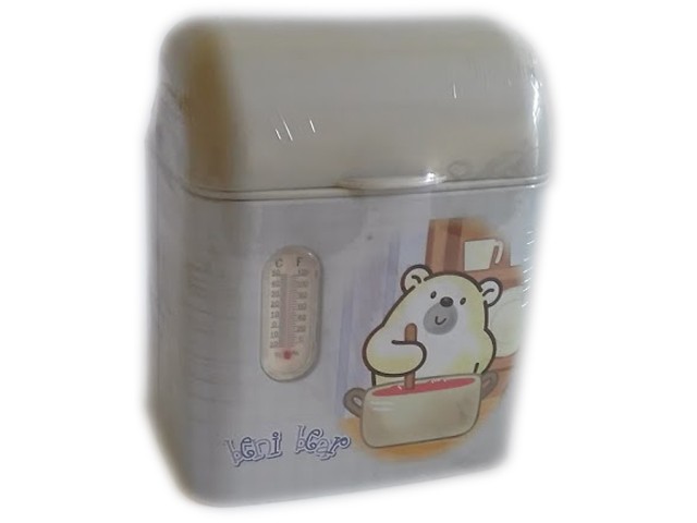 Метално кошче с капак и термометър