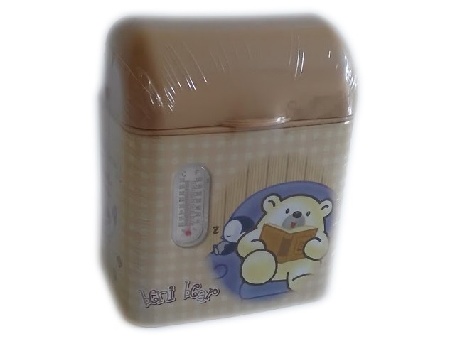 Метално кошче с капак и термометър