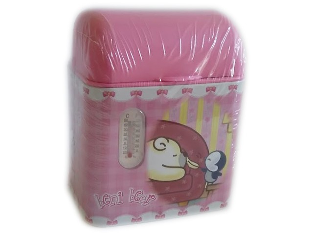 Метално кошче с капак и термометър