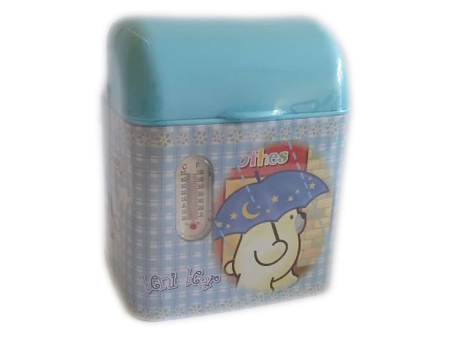 Метално кошче с капак и термометър