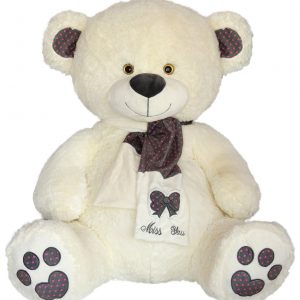 Голямо Мече с шал на точки и надпис 