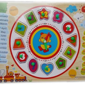 Детски комплект Пъзел дървен - Часовник