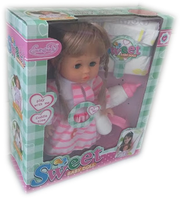 Кукла бебе пикаещо Sweet Baby Doll с памперс и руса коса