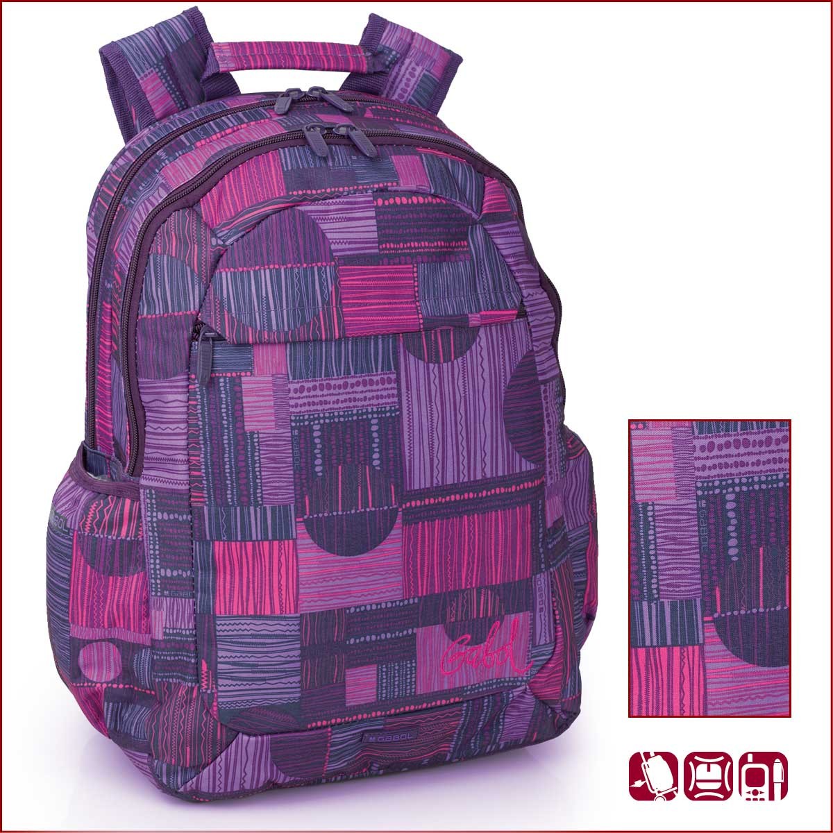 ГАБОЛ Gabol - Velvet Ученическа раница с две отделения 212951