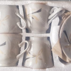 Комплект Чаши за кафе с чинийки - 6 броя 2