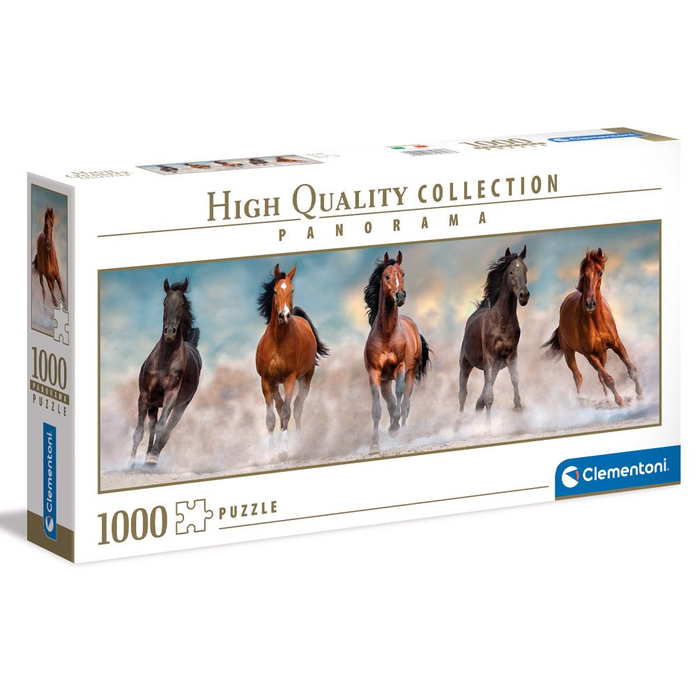 Пъзел 1000 части Коне Panorama Horses Клементони Clementoni 39607