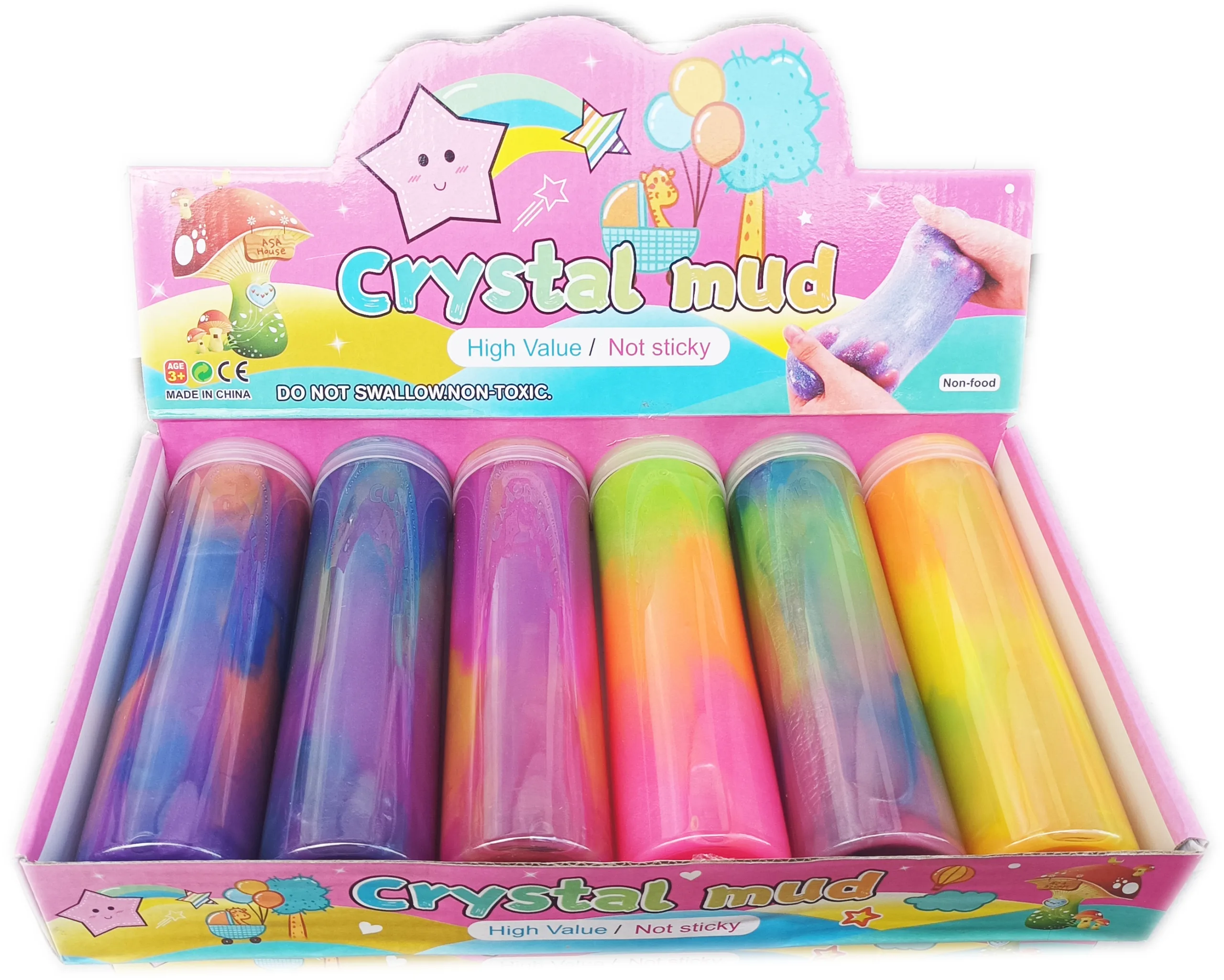 Желе, слайм, дъга Crystal mug