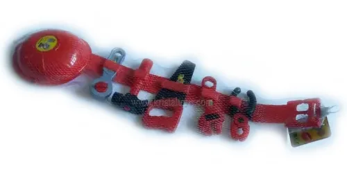 Инструменти с каска и колан - червен