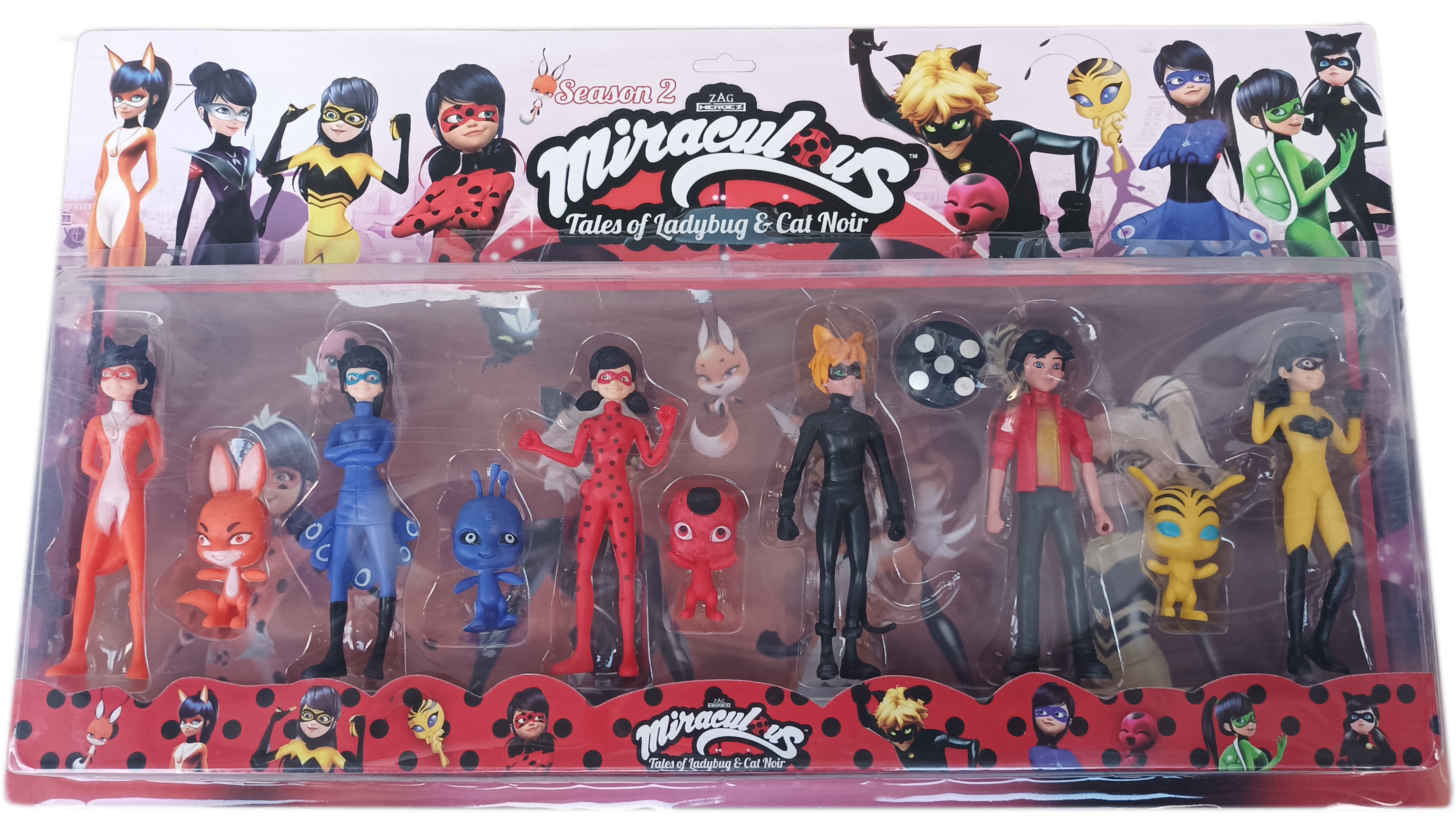 Калинката и черният Котарак детски комплект 10 фигури - играчки и за торта