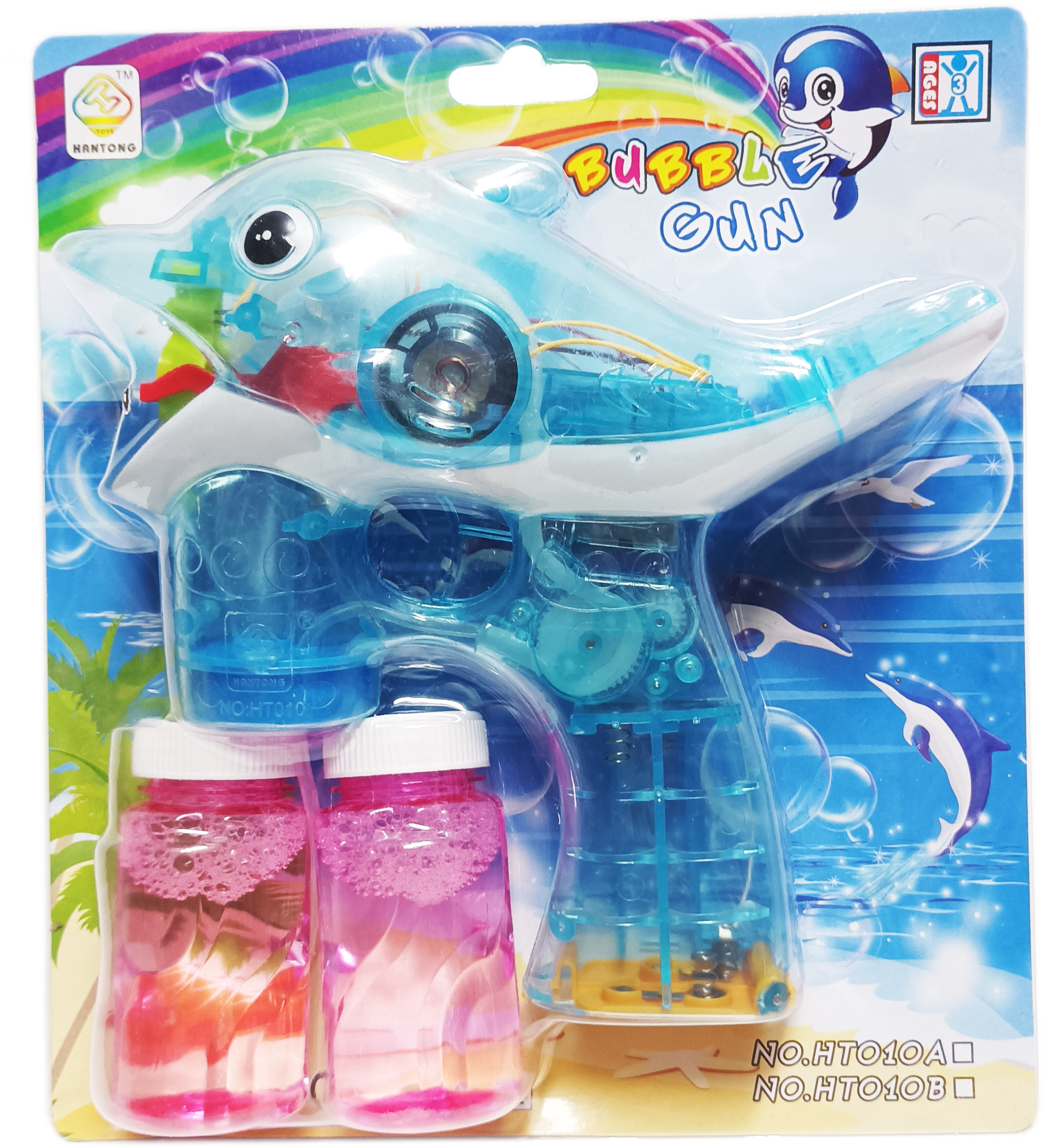 Пистолет за супер бум Делфин - сапунени мехури, син