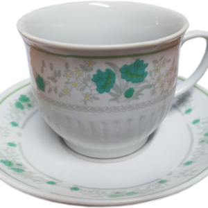 Порцеланов сервиз за чай в зелено