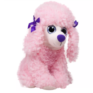 Болонка розова детска плюшена играчка куче