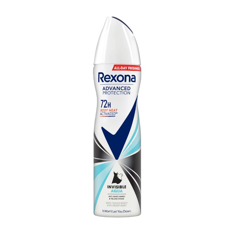 Део спрей дезодорант Rexona Invisible Aqua 72h 150мл