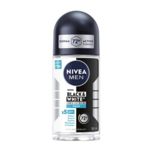 Рол-он дезодорант Nivea men black and white invisible Fresh X5 72h без следи по тъмни дрехи свежо 50мл
