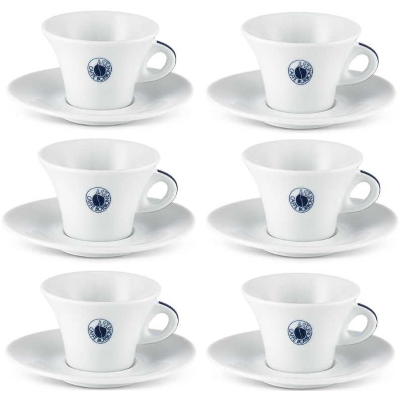 Комплект Borbone Cappuccino за капучино порцеланов 6бр чаша + чиния