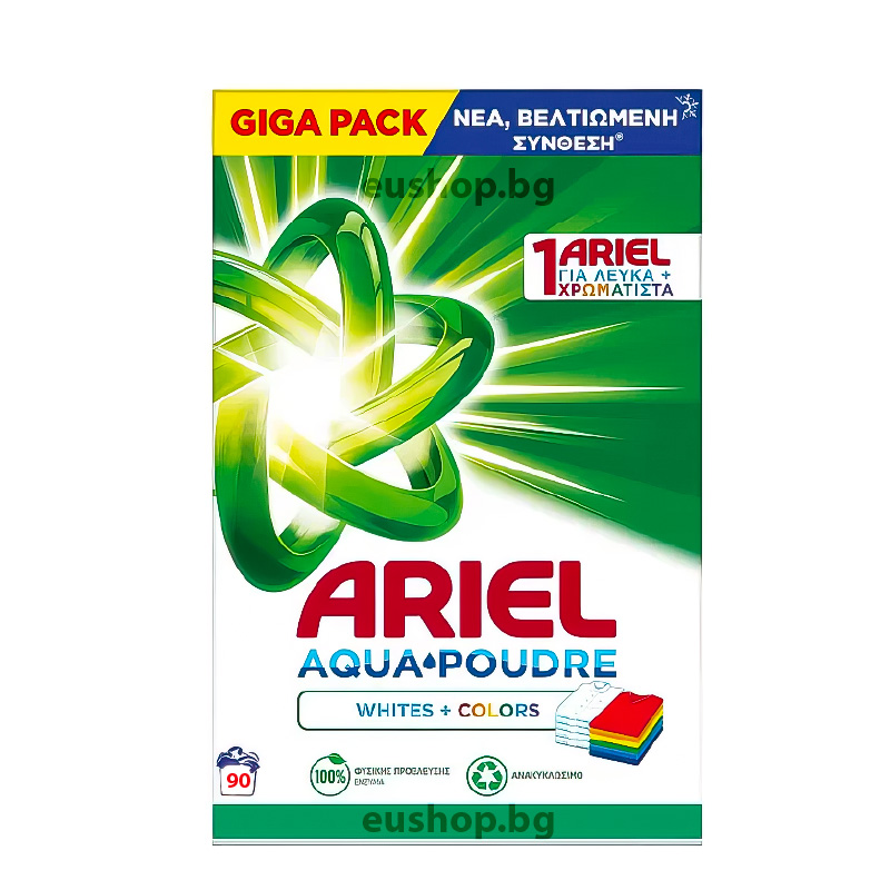 Сух прах Ariel white and colors универсал 90пр 5,85кг