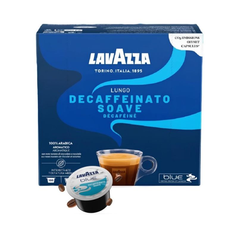 Кафе Lavazza Decaffeinato Soave 100пр Arabica за blue система 100бр