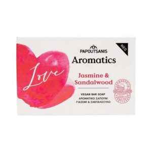 Сапун Papoutsanis Aromatics Love ободрява психически/физически  жасмин и сандалово дърво 100гр