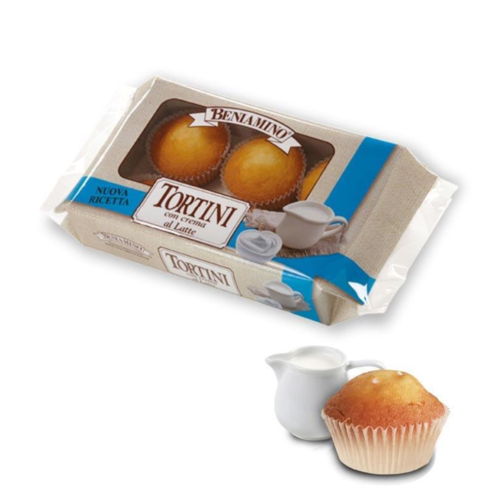 Кекс тортини Beniamino con crema al Latte с млечен крем 250гр 6бр