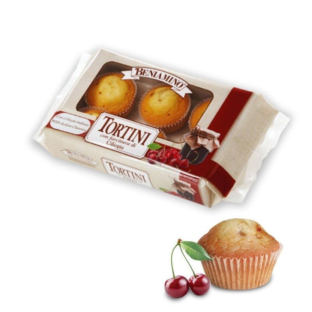 Кекс тортини Beniamino con farciitura di Ciliegia с черешов пълнеж 250гр 6бр