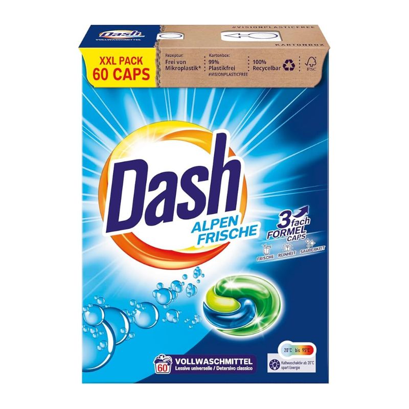 Капсули Dash Alpen Frische 3in1 универсал 60пр