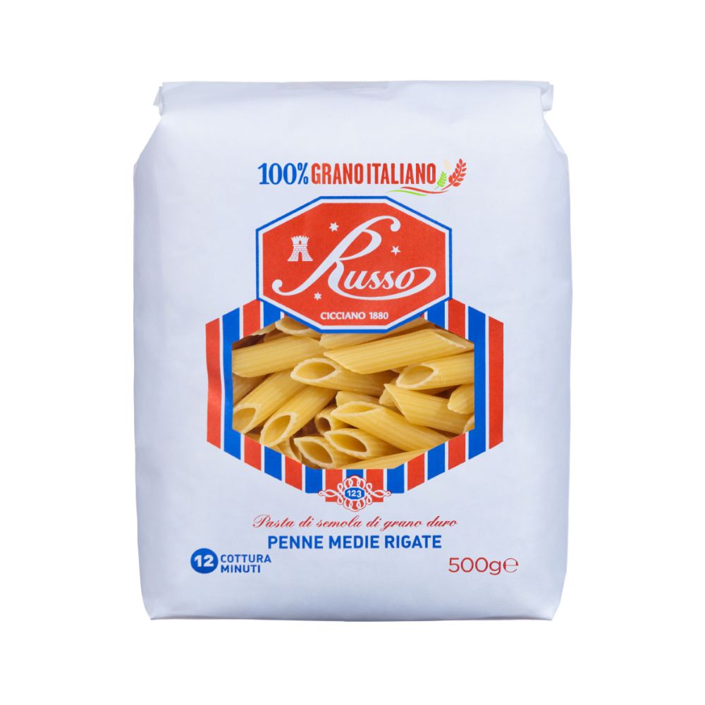 Паста Russo №123 Penne Medie Rigate