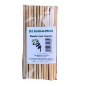 Сламки ECO BAMBO PANDA бамбукови 100пр. 50бр