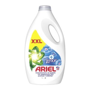 Течен прах Ariel touch of Lenor freshness за универсално с аромат Lenor 44пр 1.98л