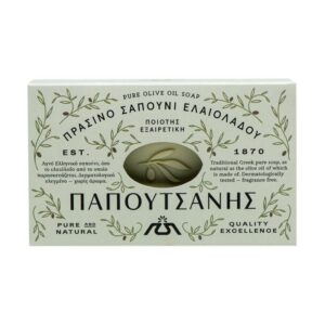 Сапун Papoutsanis Vegetal green soap olive oil растителен зелен сапун със зехтин 125гр