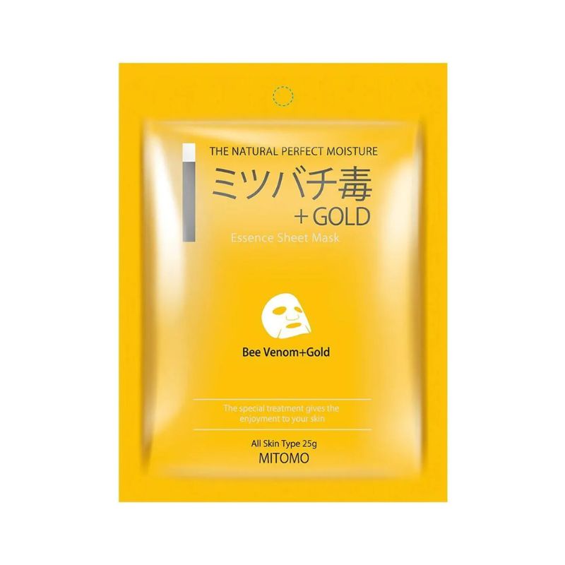 Маска лице Mitomo подмладяваща маска злато + пчелна отрова 25гр