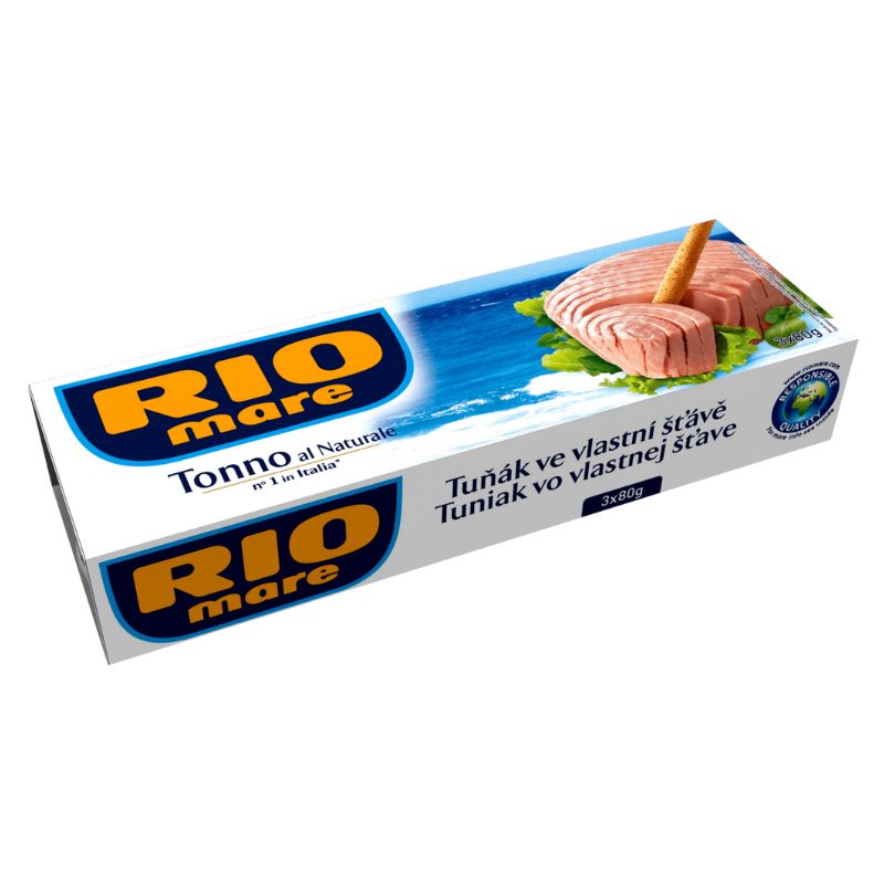 Риба тон Rio Mare al Naturale натурална 3х80гр