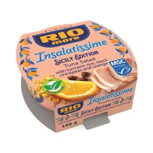 Риба тон Rio Mare Sicily Edition ориз с куркума, черен нахут и портокал 160гр