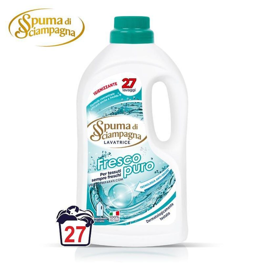 Течен прах Spuma di Sciampagna Fresco Puro елиминира миризими универсал 27пр. 1,215л