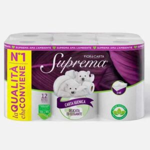 Тоалетна хартия Suprema Delicata ed Elegante 12 рула 3 пластова